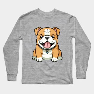 Cartoon Cute Kawaii Bulldog Long Sleeve T-Shirt